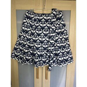 Ellen Tracy Floral Skirt Skater Pleated Office Parry Sz. 8